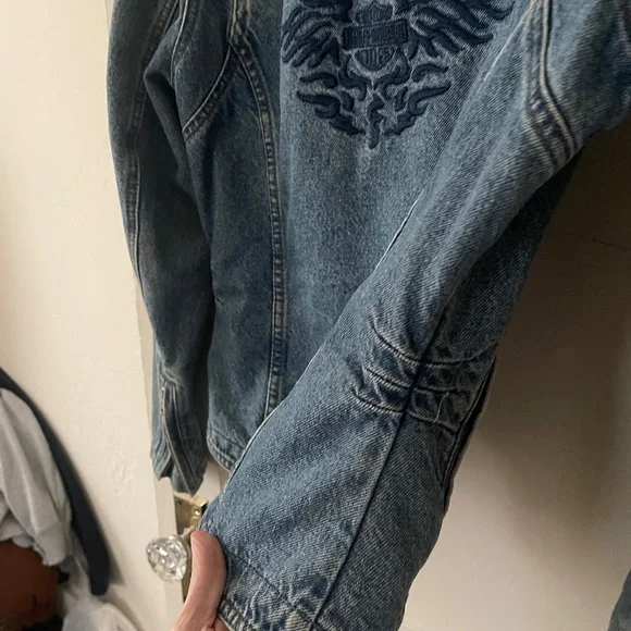 Vintage Harley Davidson womens Jeans Jacket Size S - rare vintage find - Picture 11 of 12